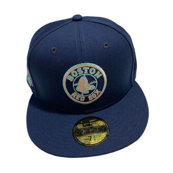 59Fifty Cap Boston Red Sox MLB Color UV Oceanside Peach 7 1/4 - Picture 10 of 10